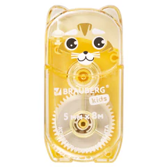 Корректирующая лента BRAUBERG KIDS &laquo;ЗВЕРЯТА&raquo;, 5 мм х 8 м, механизм перемотки, корпус ассорти, блистер, 272499