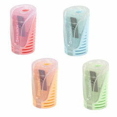 Точилка с контейнером BRAUBERG &laquo;CELL PASTEL&raquo;, пастельные цвета ассорти, 272503