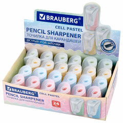 Точилка с контейнером BRAUBERG &laquo;CELL PASTEL&raquo;, пастельные цвета ассорти, 272503