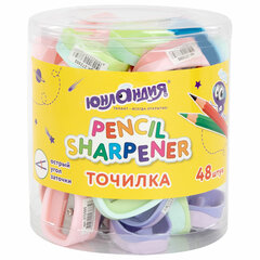Точилка ЮНЛАНДИЯ &laquo;COLOR PASTEL&raquo;, двуцветная, пастельные цвета ассорти, 272505