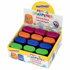 Точилка с контейнером для простых и утолщенных карандашей ЮНЛАНДИЯ &laquo;СУНДУЧОК&raquo;, 2 отверстия, 272506