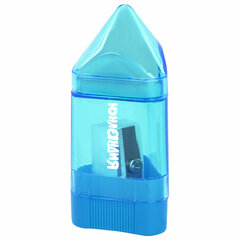 Точилка ЮНЛАНДИЯ &laquo;Карандашик&raquo; с контейнером и ластиком 2 в 1, НАБОР 4 ШТУКИ, 272508