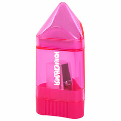 Точилка ЮНЛАНДИЯ &laquo;Карандашик&raquo; с контейнером и ластиком 2 в 1, НАБОР 4 ШТУКИ, 272508