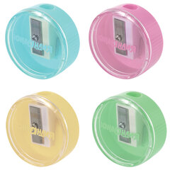 Точилка с контейнером ЮНЛАНДИЯ &laquo;ШАРИК ПАСТЕЛЬ&raquo;, пастельные цвета ассорти, 272509