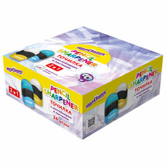 Точилка с контейнером и ластиком ЮНЛАНДИЯ &laquo;ДВА В ОДНОМ&raquo;, яркие цвета ассорти, 272510