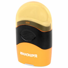 Точилка с контейнером и ластиком ЮНЛАНДИЯ &laquo;ДВА В ОДНОМ&raquo;, яркие цвета ассорти, 272510