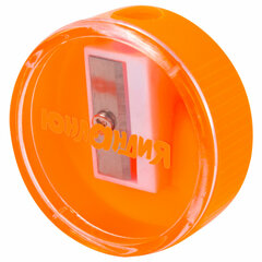 Точилка с контейнером ЮНЛАНДИЯ &laquo;ШАРИК НЕОН&raquo;, неоновые цвета ассорти, 272511