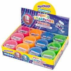 Точилка с контейнером ЮНЛАНДИЯ &laquo;ШАРИК НЕОН&raquo;, неоновые цвета ассорти, 272511
