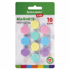 Магниты 20 мм, НАБОР 10 шт., &laquo;MACAROONS&raquo;, BRAUBERG KIDS, блистер, 272520