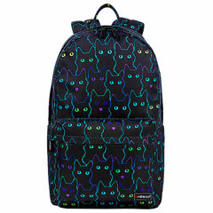 Рюкзак HEIKKI DREAM (ХЕЙКИ) универсальный, с карманом для ноутбука, эргономичный, Neon cats, 42&times;26&times;14 см, 272524