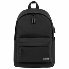 Рюкзак HEIKKI ACTIVE (ХЕЙКИ) универсальный, отделение для ноутбука, USB-порт, черный, 44&times;31&times;14 см, 272560
