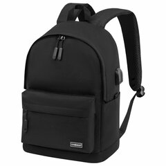 Рюкзак HEIKKI ACTIVE (ХЕЙКИ) универсальный, отделение для ноутбука, USB-порт, черный, 44&times;31&times;14 см, 272560