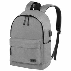 Рюкзак HEIKKI ACTIVE (ХЕЙКИ) универсальный, отделение для ноутбука, USB-порт, серый, 44&times;31&times;14 см, 272561