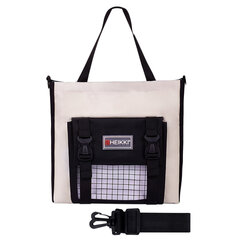 Рюкзак HEIKKI COMBO (ХЕЙКИ), сумка-шоппер, косметичка, пенал В ПОДАРОК, черно-белый, 42&times;30&times;14 см, 272564