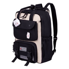 Рюкзак HEIKKI COMBO (ХЕЙКИ), сумка-шоппер, косметичка, пенал В ПОДАРОК, бело-черный, 42&times;30&times;14 см,272565