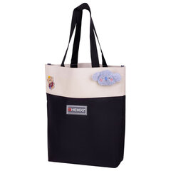 Рюкзак HEIKKI COMBO (ХЕЙКИ), сумка-шоппер, косметичка, пенал В ПОДАРОК, бело-черный, 42&times;30&times;14 см,272565