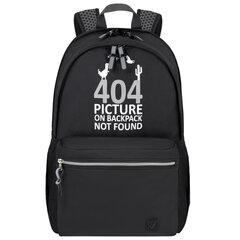 Рюкзак BRAUBERG FASHION CITY универсальный, 2 отделения, &laquo;Not found&raquo;, черный, 46&times;31&times;15 см, 272571