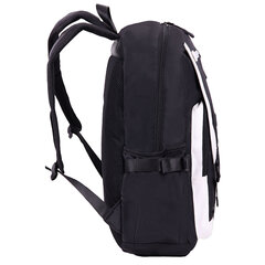 Рюкзак HEIKKI FUSION (ХЕЙКИ) универсальный, USB-порт, черный с белыми вставками, 45&times;31&times;15 см, 272578