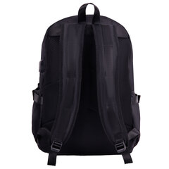 Рюкзак HEIKKI FUSION (ХЕЙКИ) универсальный, USB-порт, черный с белыми вставками, 45&times;31&times;15 см, 272578