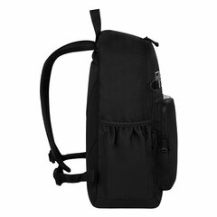 Рюкзак HEIKKI UNIQUE (ХЕЙКИ) универсальный, 6 карманов, черный с белыми вставками, 42&times;29&times;16 см, 272585