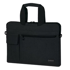 Сумка портфель HEIKKI NOVATION (ХЕЙКИ) с отделением для ноутбука 13-14", багажная лента, черная, 28&times;38&times;3 см, 272594