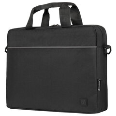 Сумка портфель BRAUBERG PRACTICAL с отделением для ноутбука 15,6", Grey line, черная, 29&times;40&times;7 см, 272604
