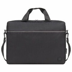 Сумка портфель BRAUBERG PRACTICAL с отделением для ноутбука 15,6", Grey line, черная, 29&times;40&times;7 см, 272604