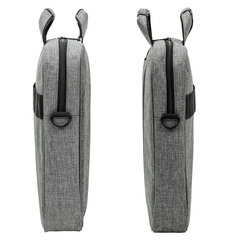 Сумка портфель BRAUBERG OFFICE с отделением для ноутбука 17,3", светло-серый меланж, 34&times;44&times;6 см, 272613