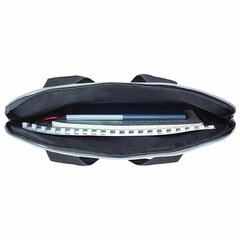 Сумка для документов STAFF DELEGATE на молнии, два кармана, полиэстер, черная/<wbr/>серая, 30&times;34&times;2 см, 272619