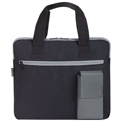 Сумка для документов STAFF DELEGATE на молнии, два кармана, полиэстер, черная/<wbr/>серая, 30&times;34&times;2 см, 272619