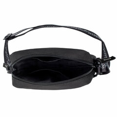 Сумка на плечо HEIKKI COMPACT (ХЕЙКИ) с карманом, черная с принтом, 23&times;17&times;5 см, 272629