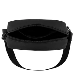 Сумка на плечо HEIKKI COMPACT (ХЕЙКИ), два кармана, черная, 22&times;17&times;6 см, 272630