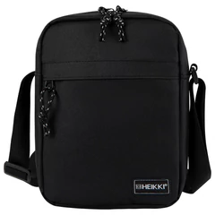 Сумка на плечо HEIKKI COMPACT (ХЕЙКИ), два кармана, черная, 22&times;17&times;6 см, 272630
