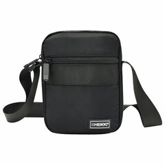 Сумка на плечо HEIKKI COMPACT (ХЕЙКИ) с карманом, черная, 20&times;16&times;5 см, 272632