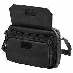 Сумка на плечо HEIKKI WALLET (ХЕЙКИ) два отделения, органайзер, черная, 15&times;20&times;5 см, 272639