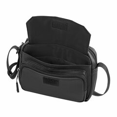 Сумка на плечо HEIKKI WALLET (ХЕЙКИ) два отделения, органайзер, черная, 15&times;20&times;5 см, 272639