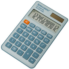 Калькулятор карманный BRAUBERG CX-102C-BL (76&times;126 мм), 12 разрядов, двойное питание, ГОЛУБОЙ, 272649