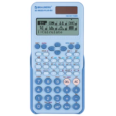 Калькулятор инженерный BRAUBERG SC-991ES-PLUS-BU (164&times;80 мм), 552 функции, 10+2 разряда, ГОЛУБОЙ, 272653