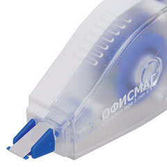 Корректирующая лента ОФИСМАГ N1, 5 мм х 6 м, прозрачно-синий корпус, механизм перемотки, блистер, 272659