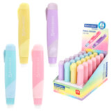 Ластик выдвижной BRAUBERG "REWIND", 112х21х24 мм, белый, пастельные цвета корпуса ассорти, 272686