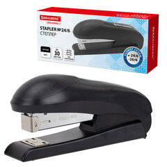 Степлер №24/<wbr/>6, №26/<wbr/>6 BRAUBERG &laquo;UNIVERSAL+&raquo;, до 30 листов, полнозагрузочный,на 150 скоб, черный, 272719