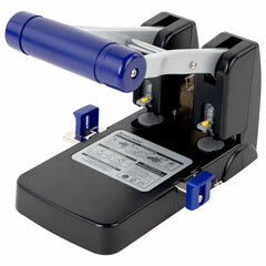 Дырокол металлический МОЩНЫЙ BRAUBERG &laquo;EXTRA Heavy duty&raquo;, до 110 листов, черно-синий, 272721