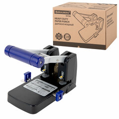 Дырокол металлический МОЩНЫЙ BRAUBERG &laquo;EXTRA Heavy duty&raquo;, до 110 листов, черно-синий, 272721