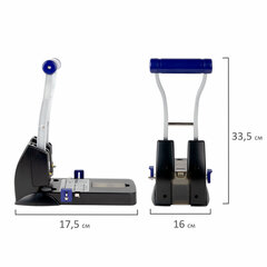 Дырокол металлический МОЩНЫЙ BRAUBERG &laquo;EXTRA Heavy duty&raquo;, до 160 листов, черно-синий, 272722