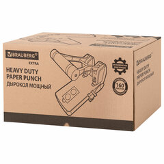Дырокол металлический МОЩНЫЙ BRAUBERG &laquo;EXTRA Heavy duty&raquo;, до 160 листов, черно-синий, 272722