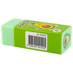 Ластик FUNSTER (ФАНСТЕР) &laquo;AVOCADO&raquo;, 50&times;21&times;16 мм, прямоугольный, картонный держатель, экологичный ПВХ, ассорти, 272723