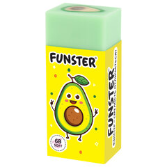 Ластик FUNSTER (ФАНСТЕР) &laquo;AVOCADO&raquo;, 50&times;21&times;16 мм, прямоугольный, картонный держатель, экологичный ПВХ, ассорти, 272723