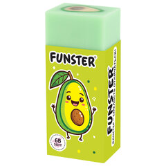 Ластики FUNSTER (ФАНСТЕР) &laquo;AVOCADO&raquo;, НАБОР 3 штуки, 50&times;21&times;16 мм, прямоугольные, картонный держатель, экологичный ПВХ, блистер, 272724