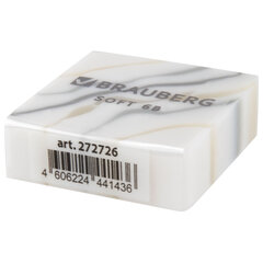 Ластик BRAUBERG &laquo;MARBLE&raquo;, 34&times;34&times;11 мм, квадратный, экологичный ПВХ, ассорти, 272726