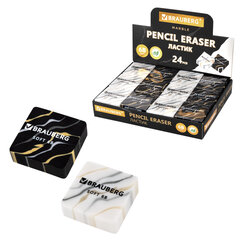 Ластик BRAUBERG &laquo;MARBLE&raquo;, 34&times;34&times;11 мм, квадратный, экологичный ПВХ, ассорти, 272726